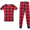Red - Buffalo Plaid Short Sleeve With Pant