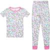White - Unicorn Hearts Short Sleeve With Pant