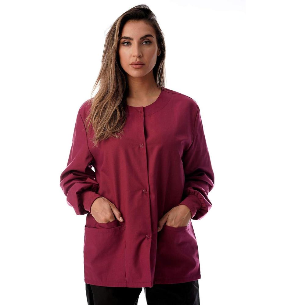 imageJust Love Womens Medical Scrubs JacketBurgundy