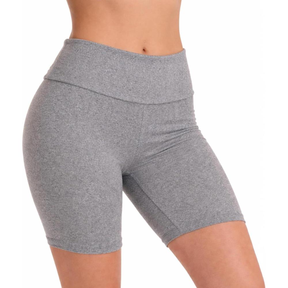 imageJust Love Womens 7 Bike Shorts Sculpting Stretch Activewear for Yoga Gym Lounge amp Everyday Athleisure StyleGrey