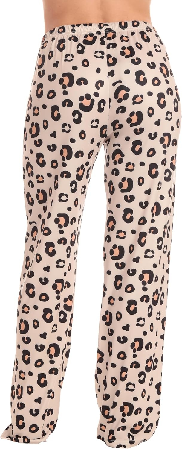 imageJust Love Womens Pajama Pants Soft Stretch Jersey PJ Bottoms with Two Pockets Elastic Waist and DrawstringBig Cheetah