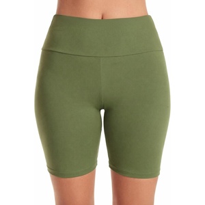 Just Love Women’s 7-Inch Biker Shorts, High Waisted Stretch Activewear for Yoga and Gym(Green)