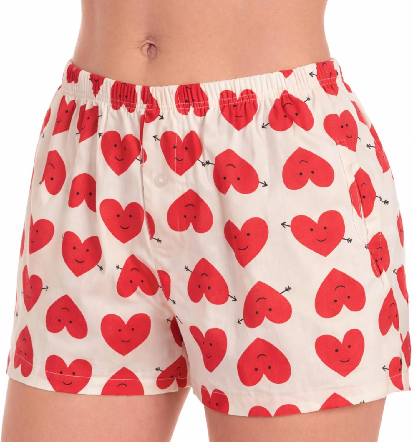 image:imageJust Love Womans Pajamas Shorts PJsBow and Arrow Hearts