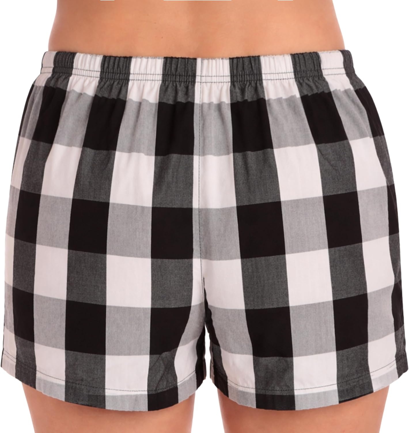 image:imageJust Love Womans Pajamas Shorts PJsWhite Black Buffalo Plaid