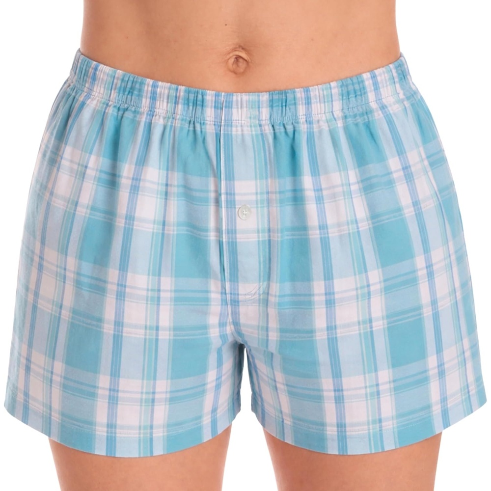 image:imageJust Love Womans Pajamas Shorts PJsPlaid Blue White