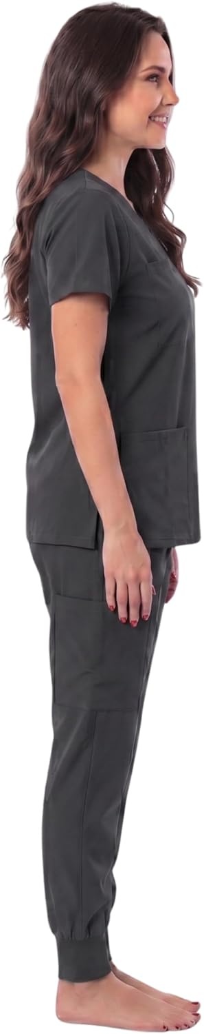 image:imageJust Love Womens VNeck Scrub SetOlive Stretch Fabric
