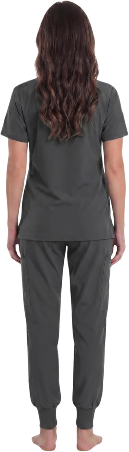 image:imageJust Love Womens VNeck Scrub SetOlive Stretch Fabric
