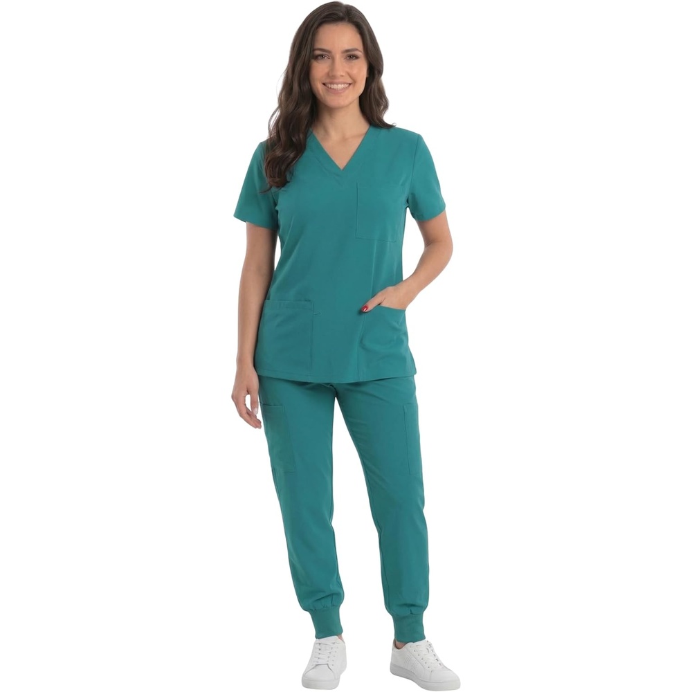 image:imageJust Love Womens VNeck Scrub SetJade Stretch Fabric