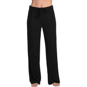 Just Love Women Pajama Pants Sleepwear Solid Pajamas(Solid Black)
