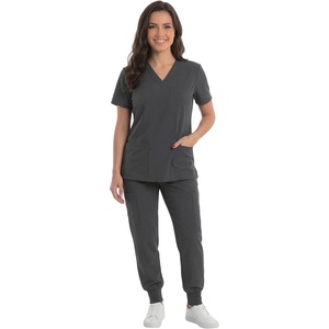 Just Love Women’s V-Neck Scrub Set(Olive Stretch Fabric)