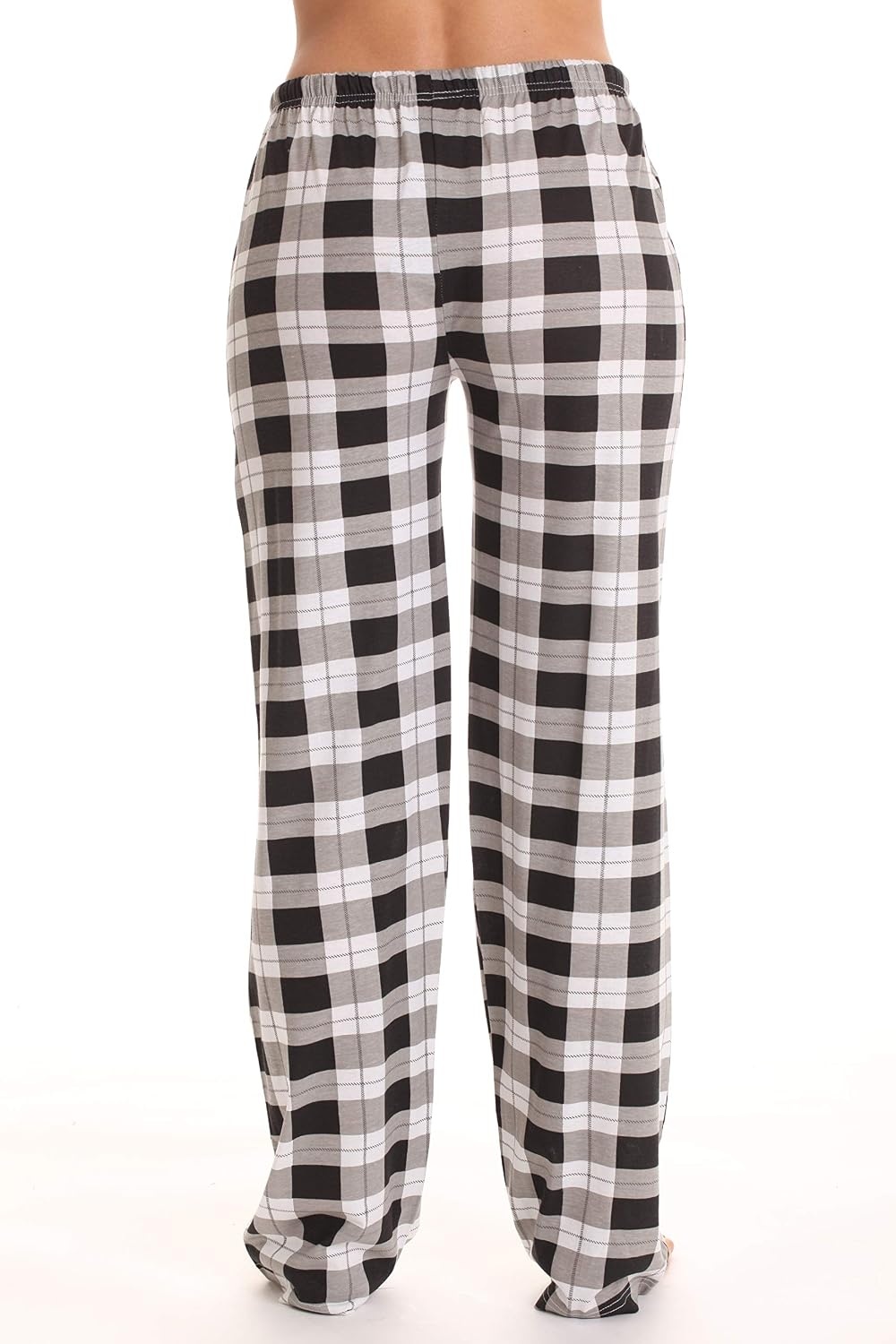 image:imageJust Love Womens 100 Cotton Plaid Pajama Pants Jersey Knit Sleep and Lounge PJ BottomsBlack Plaid