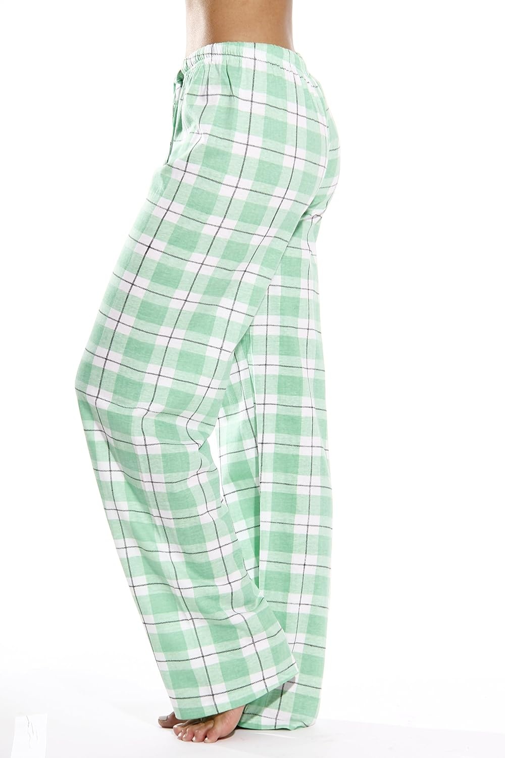 image:imageJust Love Womens 100 Cotton Plaid Pajama Pants Jersey Knit Sleep and Lounge PJ BottomsMint Plaid