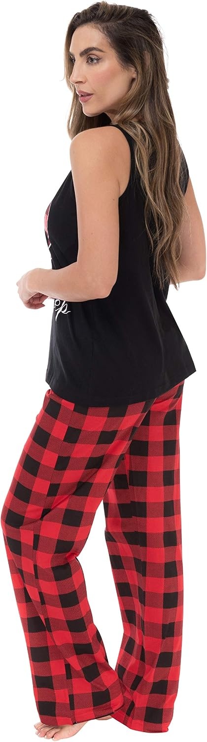 image:imageJust Love Womens Pajama Pant SetsBlack Love Sleep Buffalo Plaid