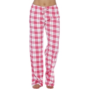 Just Love Women’s 100% Cotton Plaid Pajama Pants, Jersey Knit Sleep and Lounge PJ Bottoms(Pink – Plaid)