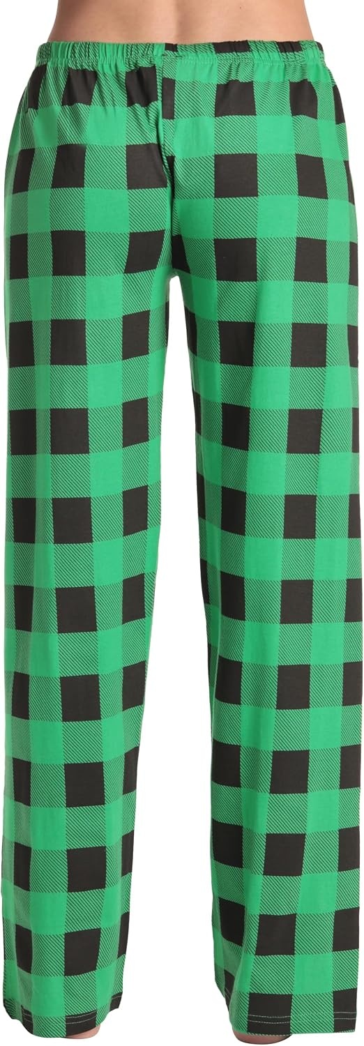 image:imageJust Love Womens Buffalo Plaid Pajama Pants 100 Cotton Jersey Knit Sleep and Lounge PJ BottomsBuffalo Plaid Green Black