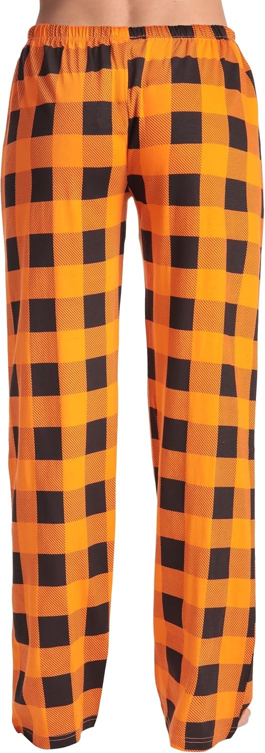 image:imageJust Love Womens Buffalo Plaid Pajama Pants 100 Cotton Jersey Knit Sleep and Lounge PJ BottomsBuffalo Plaid Orange Black