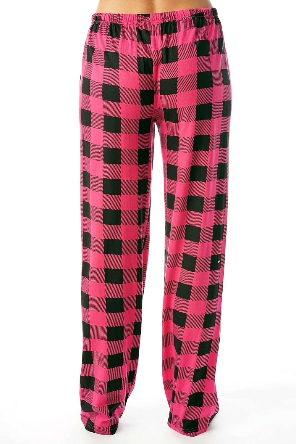 image:imageJust Love Womens Buffalo Plaid Pajama Pants 100 Cotton Jersey Knit Sleep and Lounge PJ BottomsFuchsia Black Buffalo Plaid