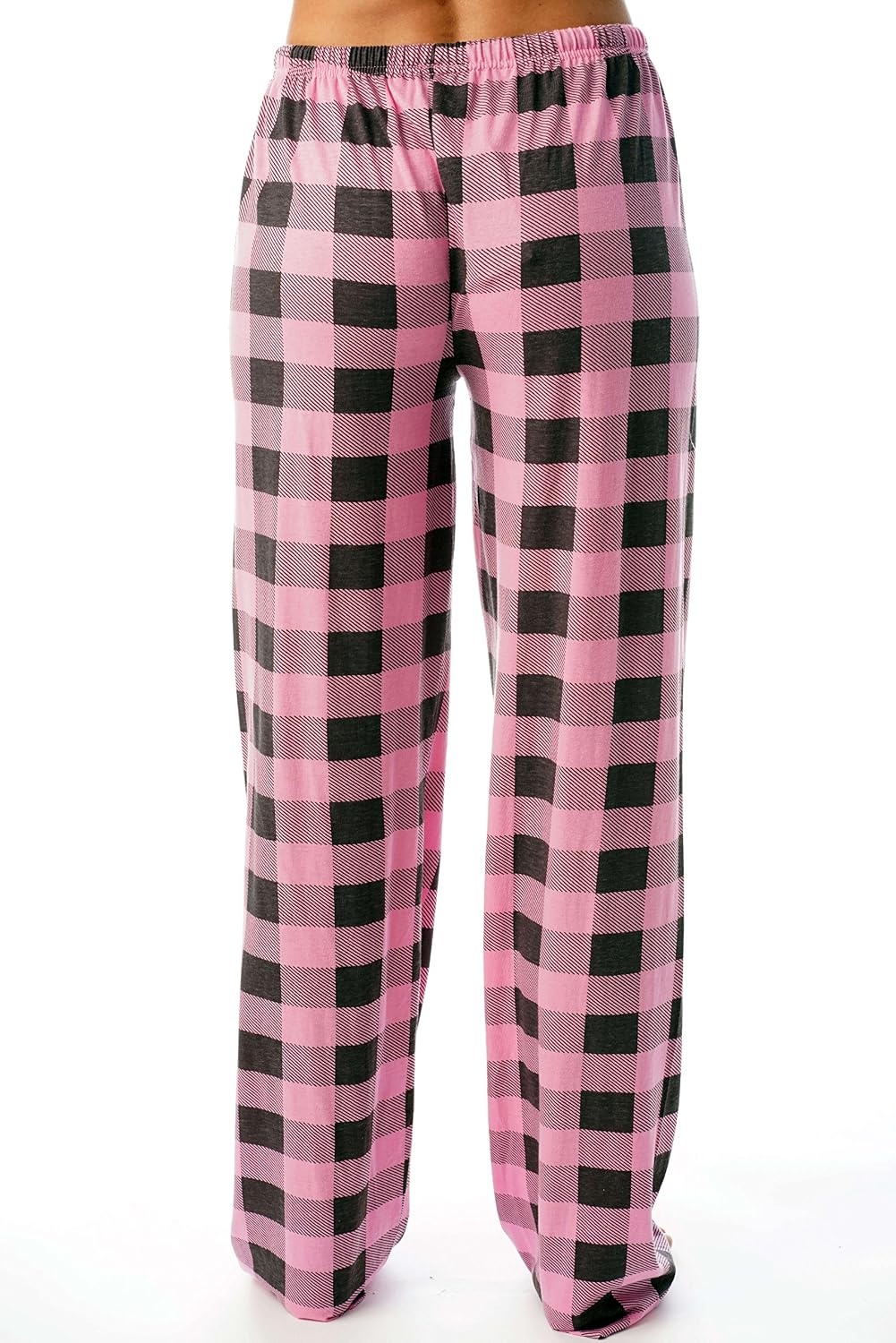 image:imageJust Love Womens Buffalo Plaid Pajama Pants 100 Cotton Jersey Knit Sleep and Lounge PJ BottomsPink Charcoal Buffalo Plaid