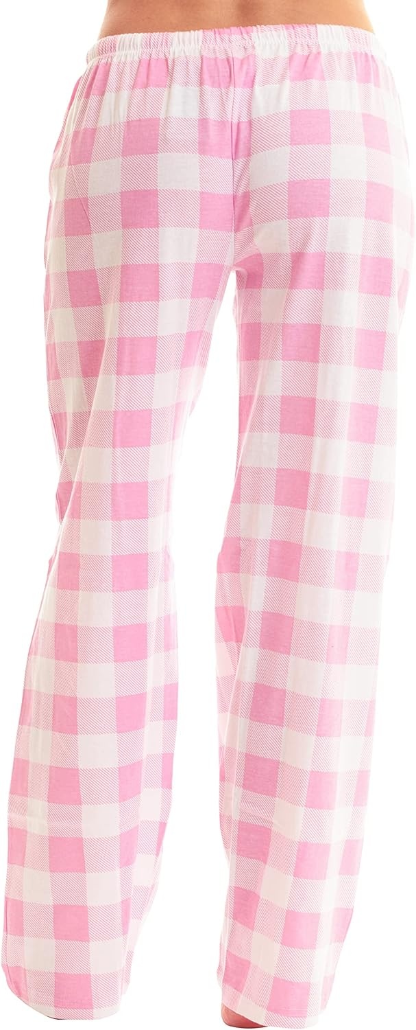image:imageJust Love Womens Buffalo Plaid Pajama Pants 100 Cotton Jersey Knit Sleep and Lounge PJ BottomsPink White Buffalo Plaid