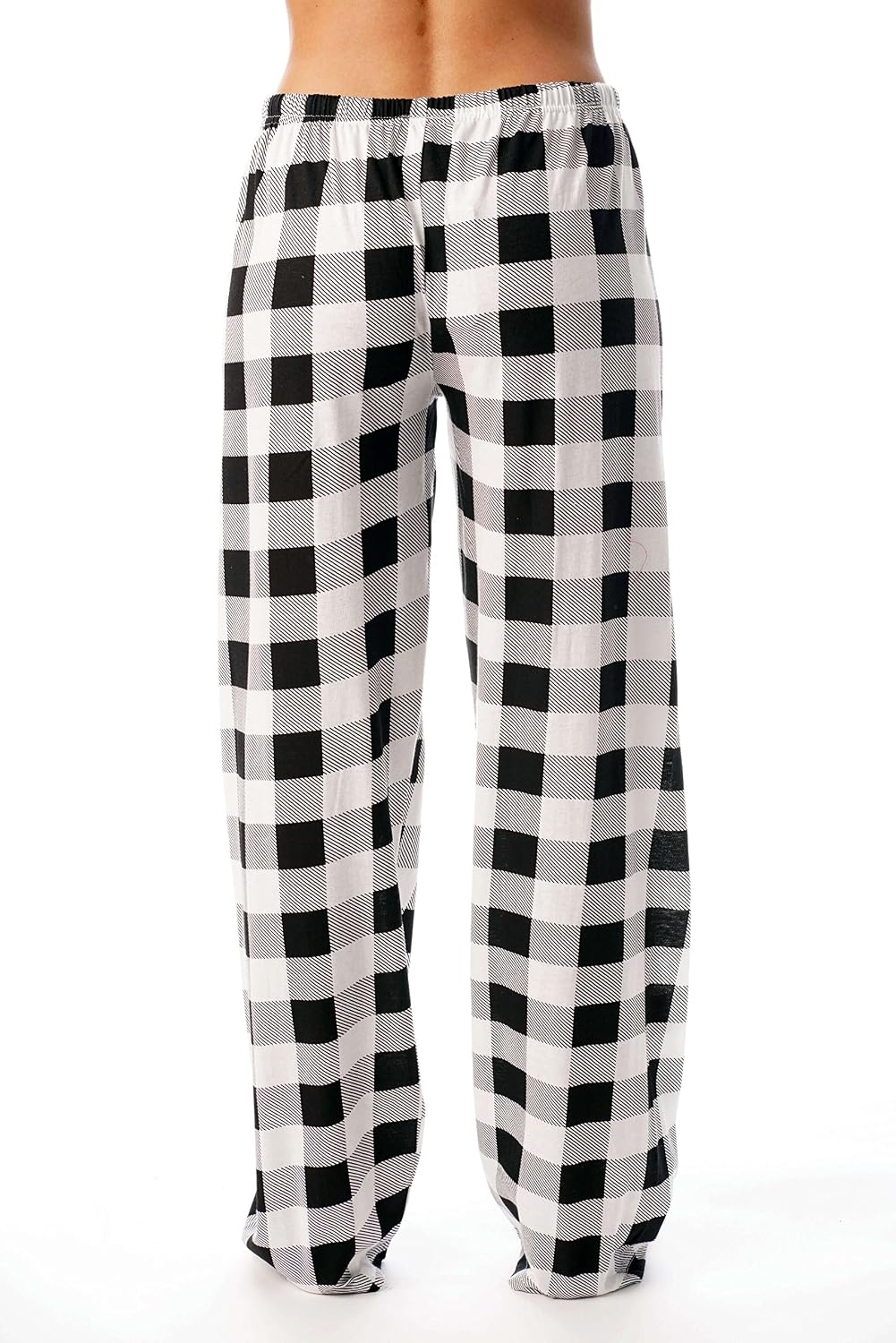 image:imageJust Love Womens Buffalo Plaid Pajama Pants 100 Cotton Jersey Knit Sleep and Lounge PJ BottomsWhite Black Buffalo Plaid
