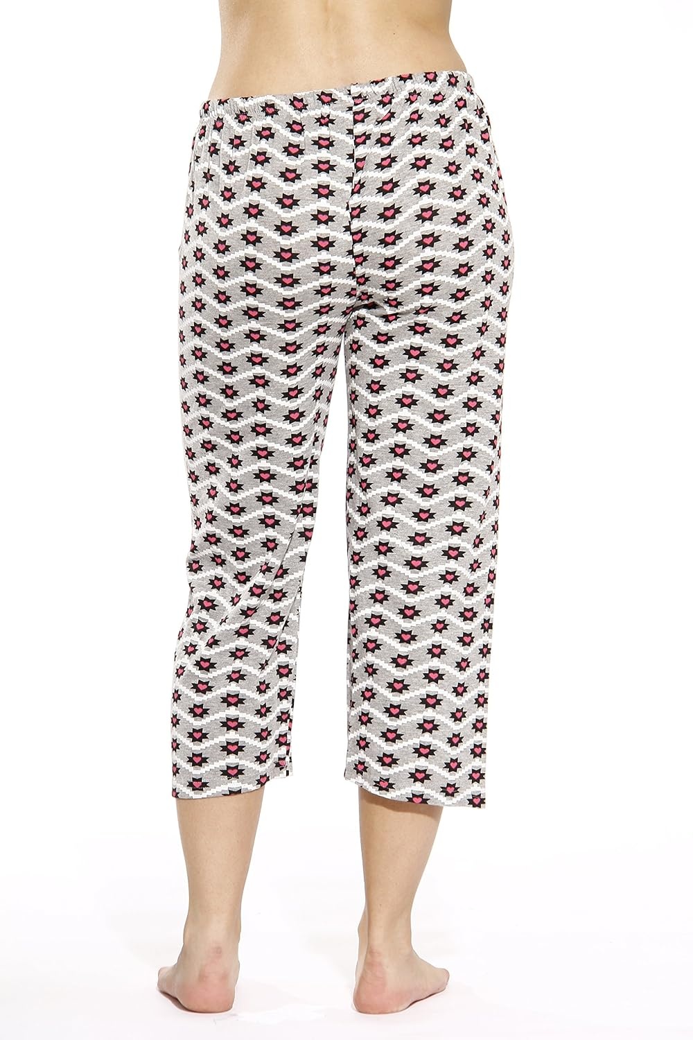 image:imageJust Love 100 Cotton Women Pajama Capri Pants SleepwearHearts Chevron