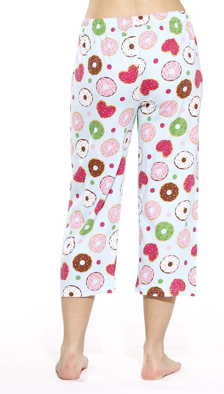 image:imageJust Love 100 Cotton Women Pajama Capri Pants SleepwearLuv Donuts Blue