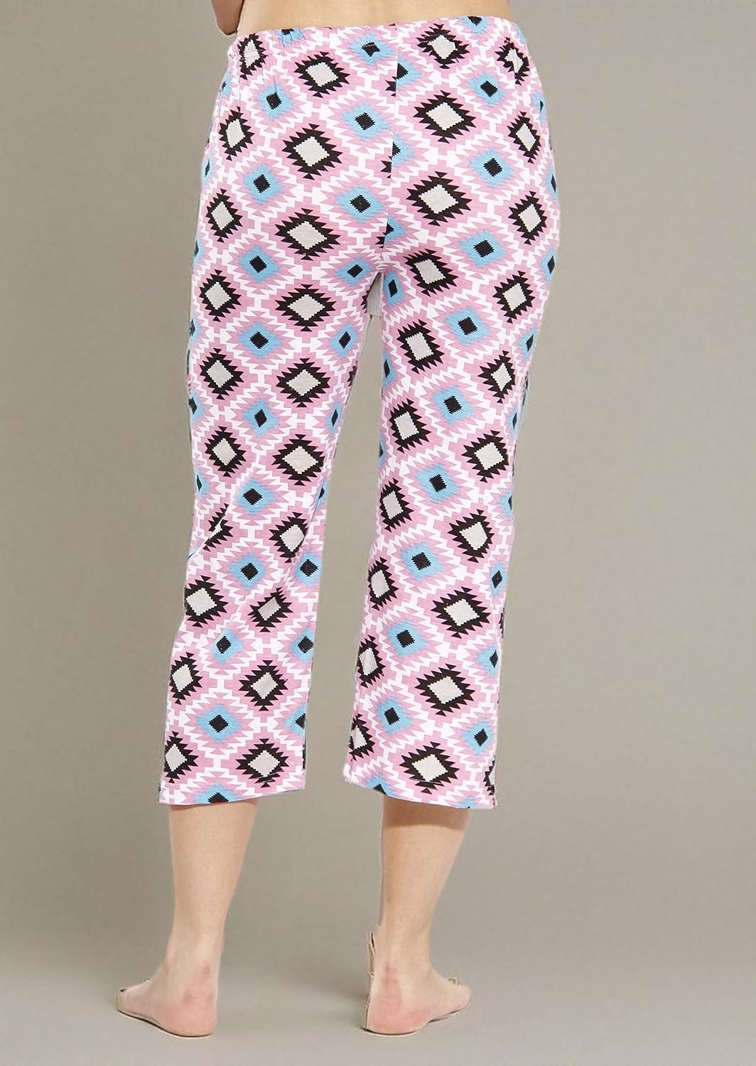 image:imageJust Love 100 Cotton Women Pajama Capri Pants SleepwearNavajo Diamond Pink