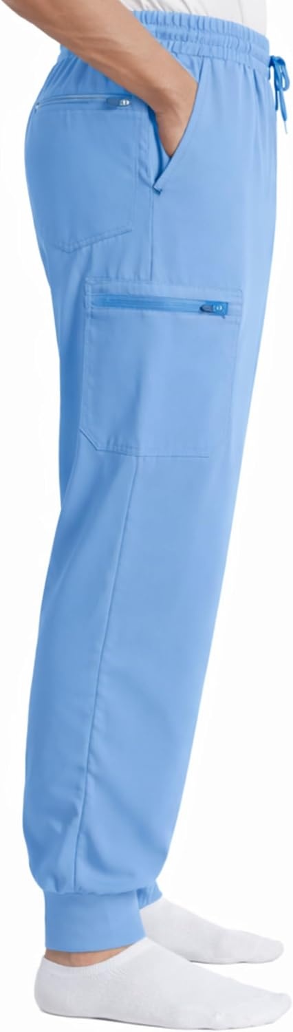 image:imageJust Love Mens Jogger Scrub Pants 6Pocket 4Way Stretch Slim Fit Medical Uniform Bottoms with DrawstringCeil Stretch Fabric