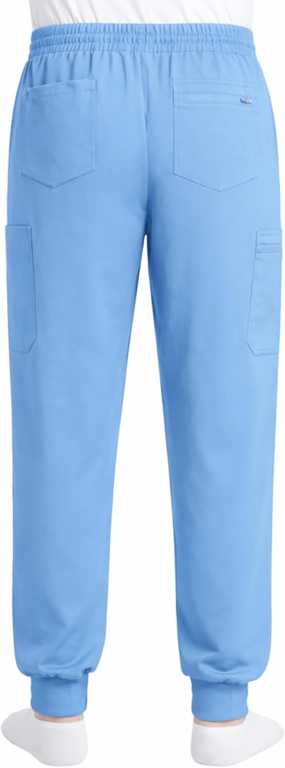 image:imageJust Love Mens Jogger Scrub Pants 6Pocket 4Way Stretch Slim Fit Medical Uniform Bottoms with DrawstringCeil Stretch Fabric