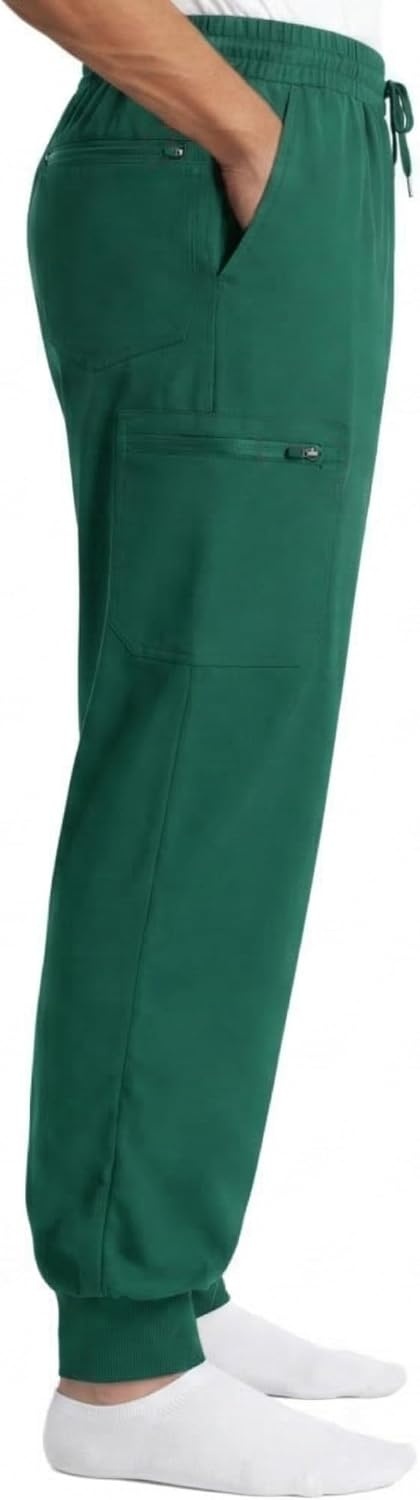 image:imageJust Love Mens Jogger Scrub Pants 6Pocket 4Way Stretch Slim Fit Medical Uniform Bottoms with DrawstringHunter Stretch Fabric