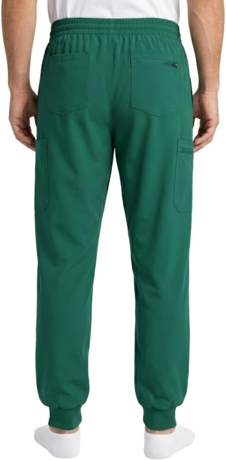 image:imageJust Love Mens Jogger Scrub Pants 6Pocket 4Way Stretch Slim Fit Medical Uniform Bottoms with DrawstringHunter Stretch Fabric