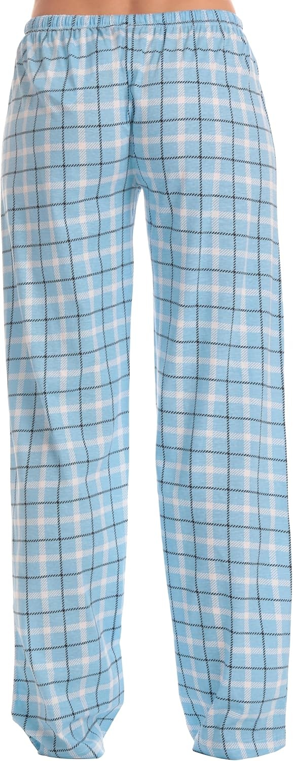 image:imageJust Love Womens Buffalo Plaid Pajama Pants 100 Cotton Jersey Knit Sleep and Lounge PJ BottomsPlaid Blue