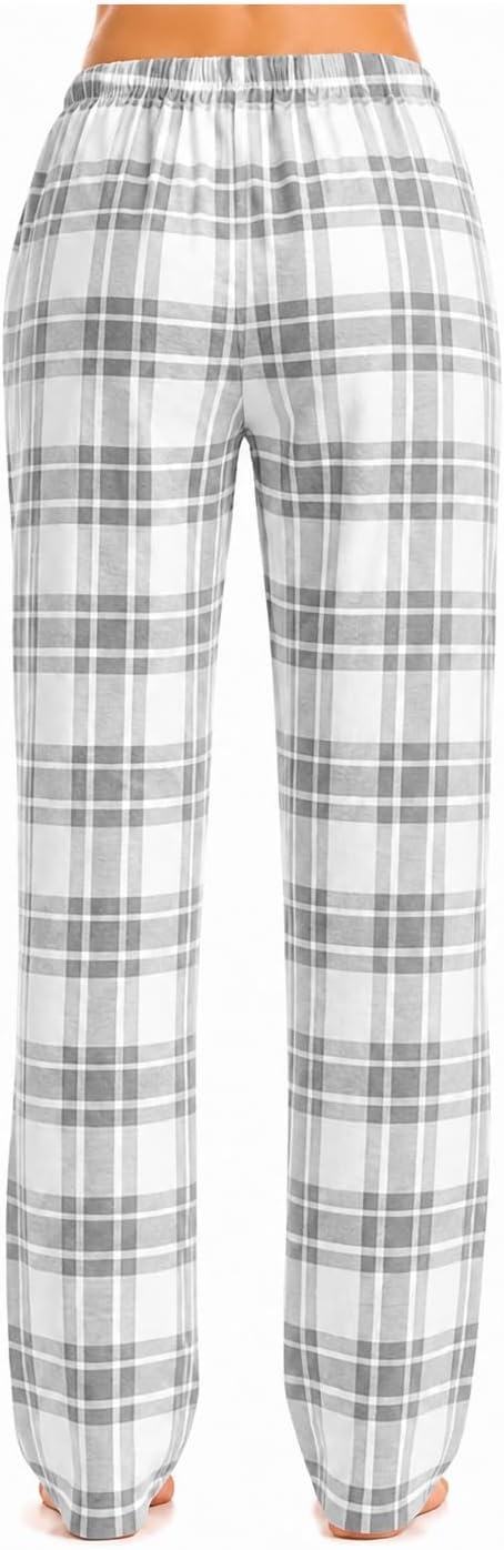 image:imageJust Love Womens Buffalo Plaid Pajama Pants 100 Cotton Jersey Knit Sleep and Lounge PJ BottomsPlaid Grey
