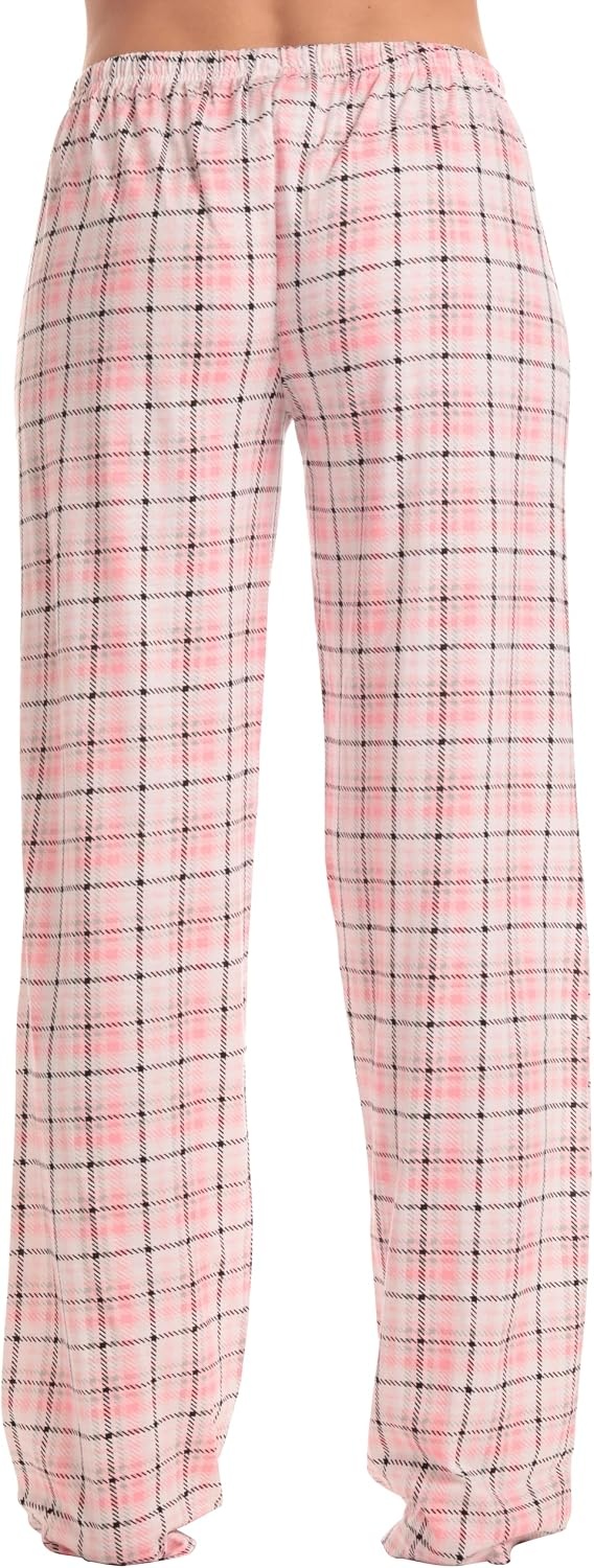 image:imageJust Love Womens Buffalo Plaid Pajama Pants 100 Cotton Jersey Knit Sleep and Lounge PJ BottomsPlaid Pink Black White
