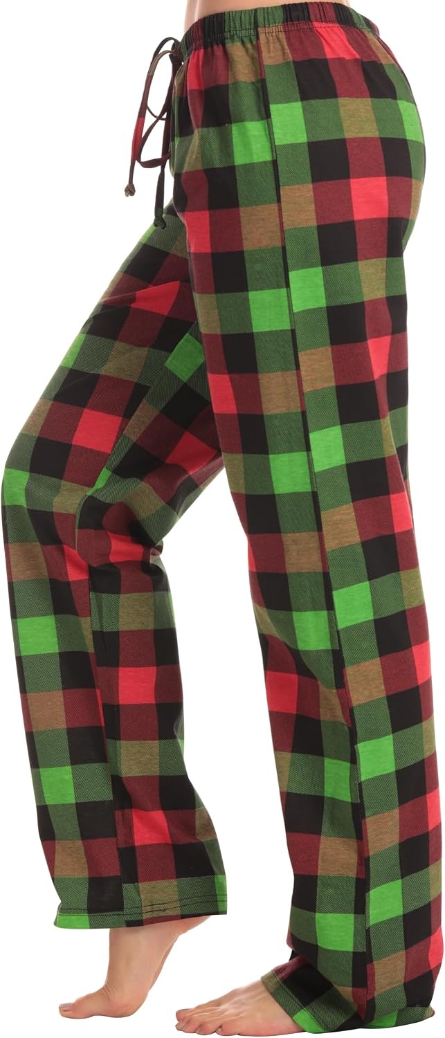 image:imageJust Love Womens Buffalo Plaid Pajama Pants 100 Cotton Jersey Knit Sleep and Lounge PJ BottomsXmas Plaid