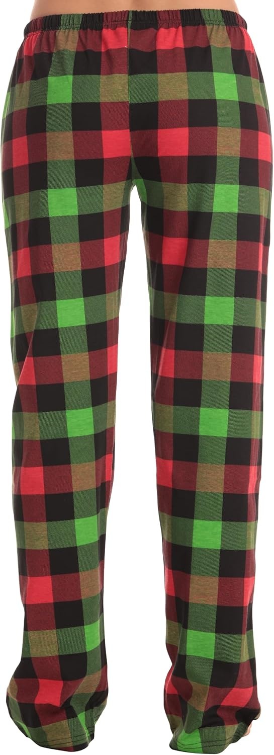 image:imageJust Love Womens Buffalo Plaid Pajama Pants 100 Cotton Jersey Knit Sleep and Lounge PJ BottomsXmas Plaid