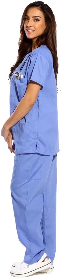 image:imageJust Love Womens Medical Scrubs Set 6Pocket VNeck Top amp Cargo Pants Cotton Blend Nursing UniformCeil