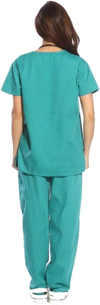 image:imageJust Love Womens Medical Scrubs Set 6Pocket VNeck Top amp Cargo Pants Cotton Blend Nursing UniformSurgical Green