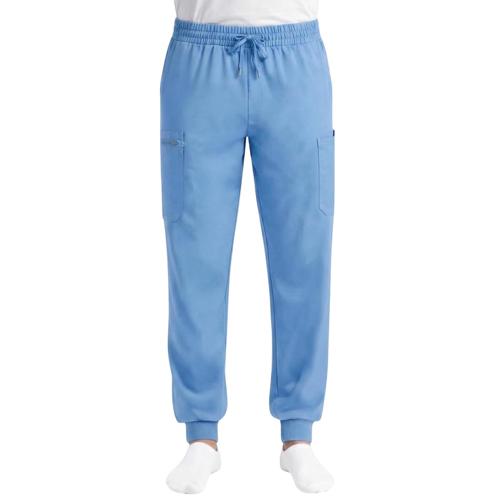 image:imageJust Love Mens Jogger Scrub Pants 6Pocket 4Way Stretch Slim Fit Medical Uniform Bottoms with DrawstringCeil Stretch Fabric