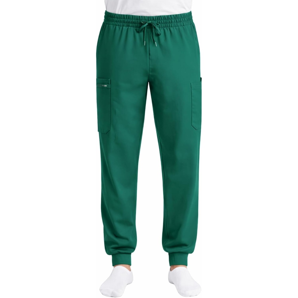 image:imageJust Love Mens Jogger Scrub Pants 6Pocket 4Way Stretch Slim Fit Medical Uniform Bottoms with DrawstringHunter Stretch Fabric