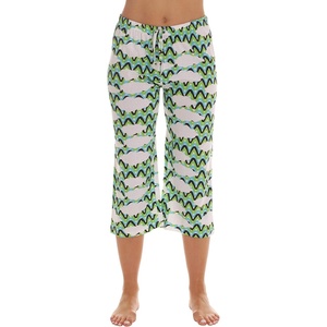 Just Love 100% Cotton Women Pajama Capri Pants Sleepwear(Chevron Sky – Blue)