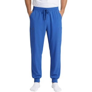 Just Love Men’s Jogger Scrub Pants, 6-Pocket 4-Way Stretch Slim Fit Medical Uniform Bottoms with Drawstring(Royal Stretch Fabric)
