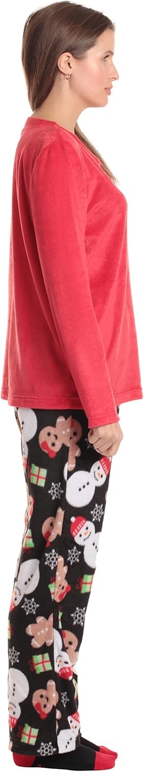 image:imageJust Love Pajama Pants Set Womens with SocksBlack Mixed Holiday