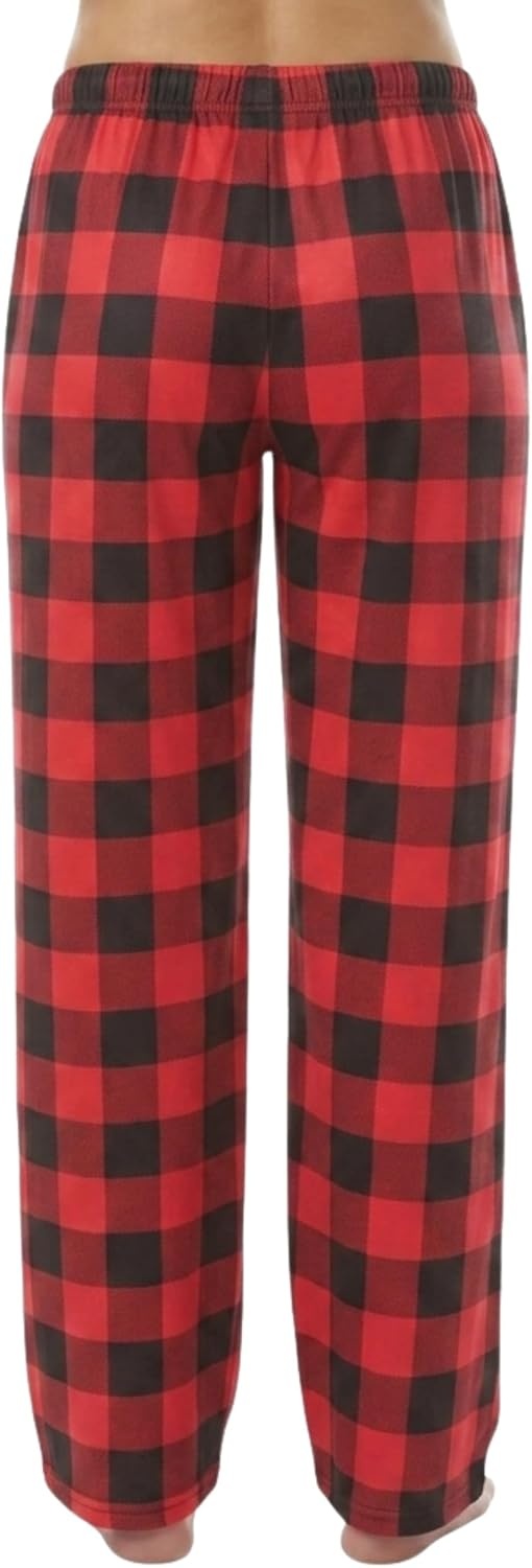 image:imageJust Love Womens Pajama Pants Soft Stretch Jersey PJ Bottoms with Two Pockets Elastic Waist and DrawstringRed Black Buffalo Plaid