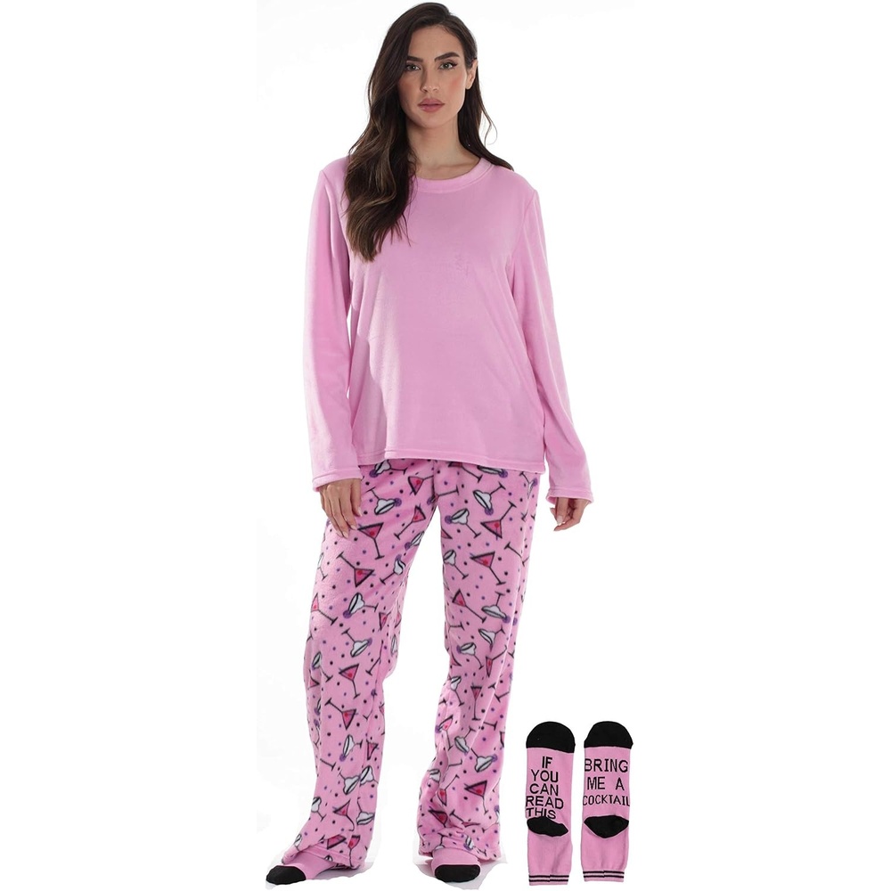 image:imageJust Love Pajama Pants Set Womens with SocksPink Cocktail