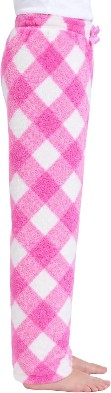 image:imageJust Love Girls Plush Fleece Pajama Pants Buffalo Plaid PJsBuffalo Plaid Diagonal Fuchsia