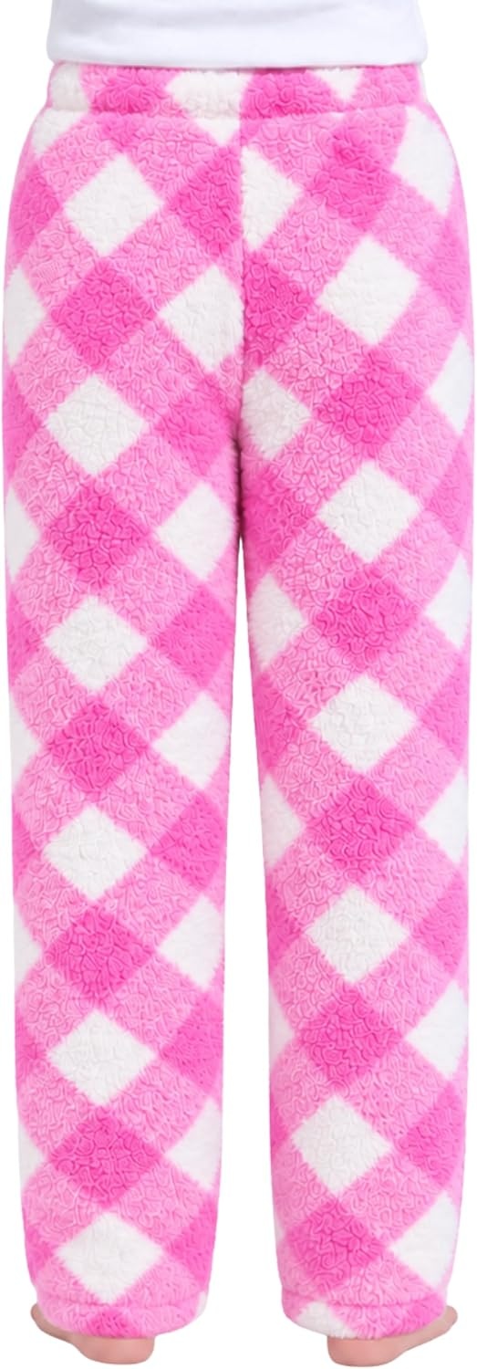 image:imageJust Love Girls Plush Fleece Pajama Pants Buffalo Plaid PJsBuffalo Plaid Diagonal Fuchsia