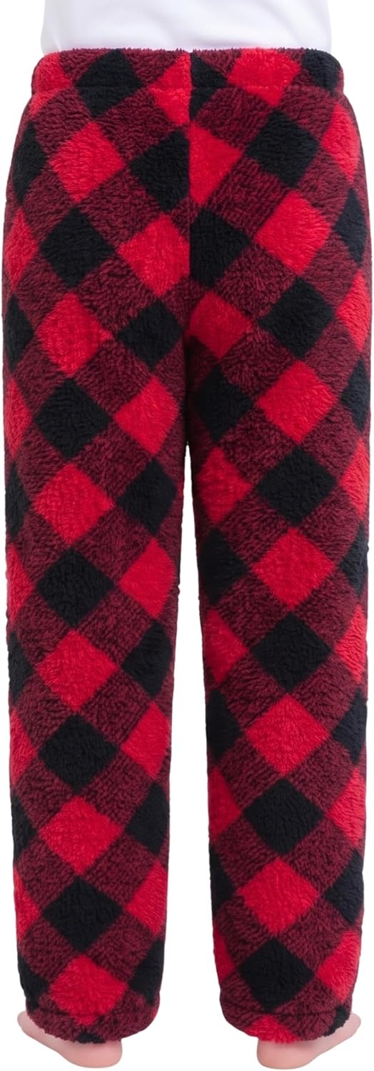 image:imageJust Love Girls Plush Fleece Pajama Pants Buffalo Plaid PJsBuffalo Plaid Red Black
