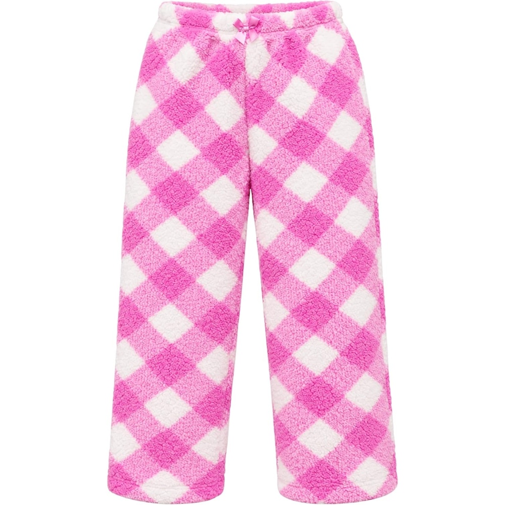 image:imageJust Love Girls Plush Fleece Pajama Pants Buffalo Plaid PJsBuffalo Plaid Diagonal Fuchsia