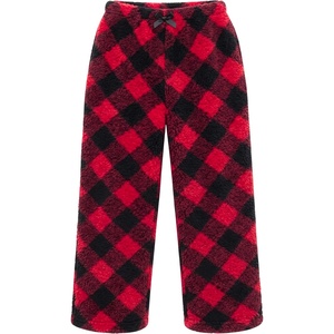 Just Love Girls’ Plush Fleece Pajama Pants, Buffalo Plaid PJs(Buffalo Plaid – Red Black)